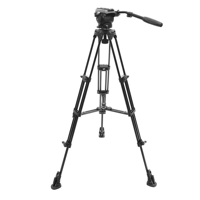E-Image 2 Stage Aluminum Video Tripod Kit w/ 75mm Bowl & 11 lbs Payload