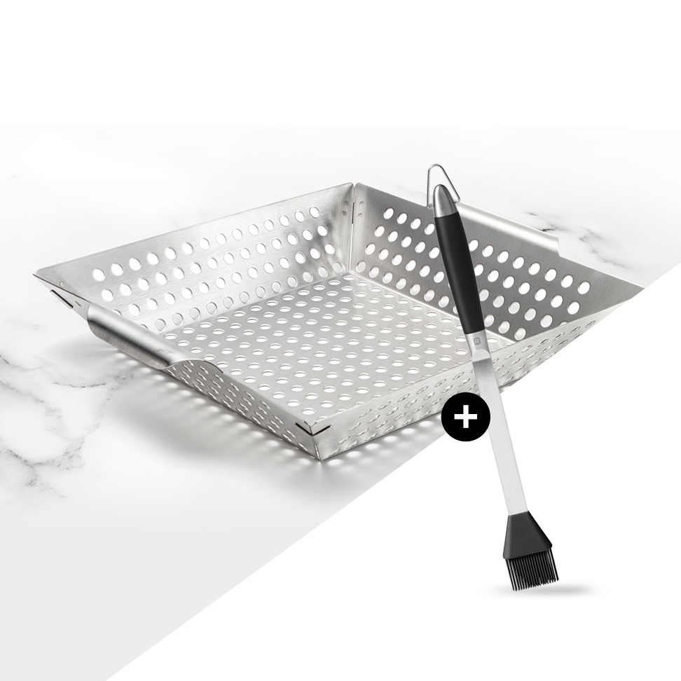 <strong>Achetez un wok à barbecue</strong><span>En cadeau : un pinceau à barbecue en silicone</span>