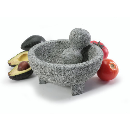Mortier et pilon molcajete en granite naturel