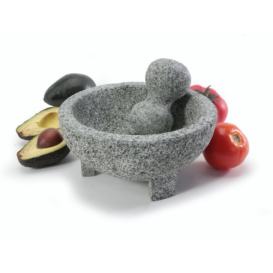 Mortier et pilon molcajete en granite naturel - Photo 0