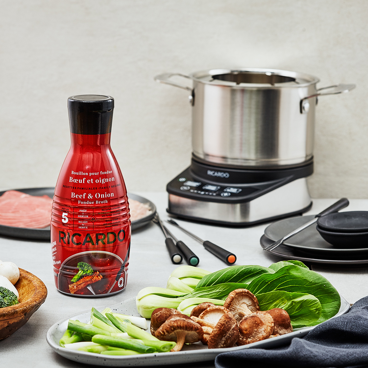 Bouillon à fondue RICARDO Bœuf et oignon Boutique RICARDO