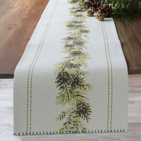 Shimmer Pinecone Table Runner