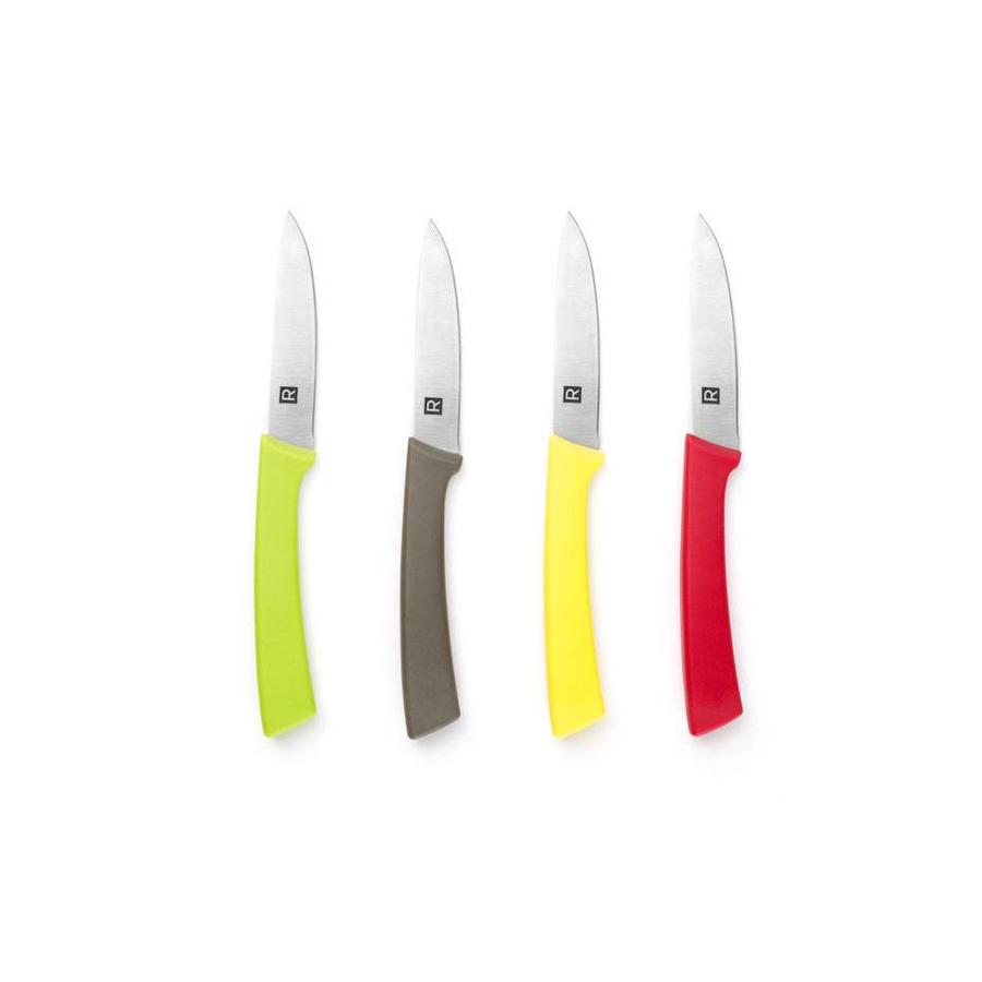 Ensemble couteaux à parer en acier inox, manche de couleur, 4 pcs - Photo 1