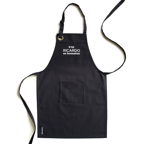 Ricardo black apron for kids