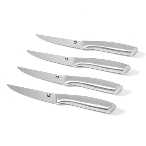 Ens de 4 couteaux à steak en acier inox AUT 023