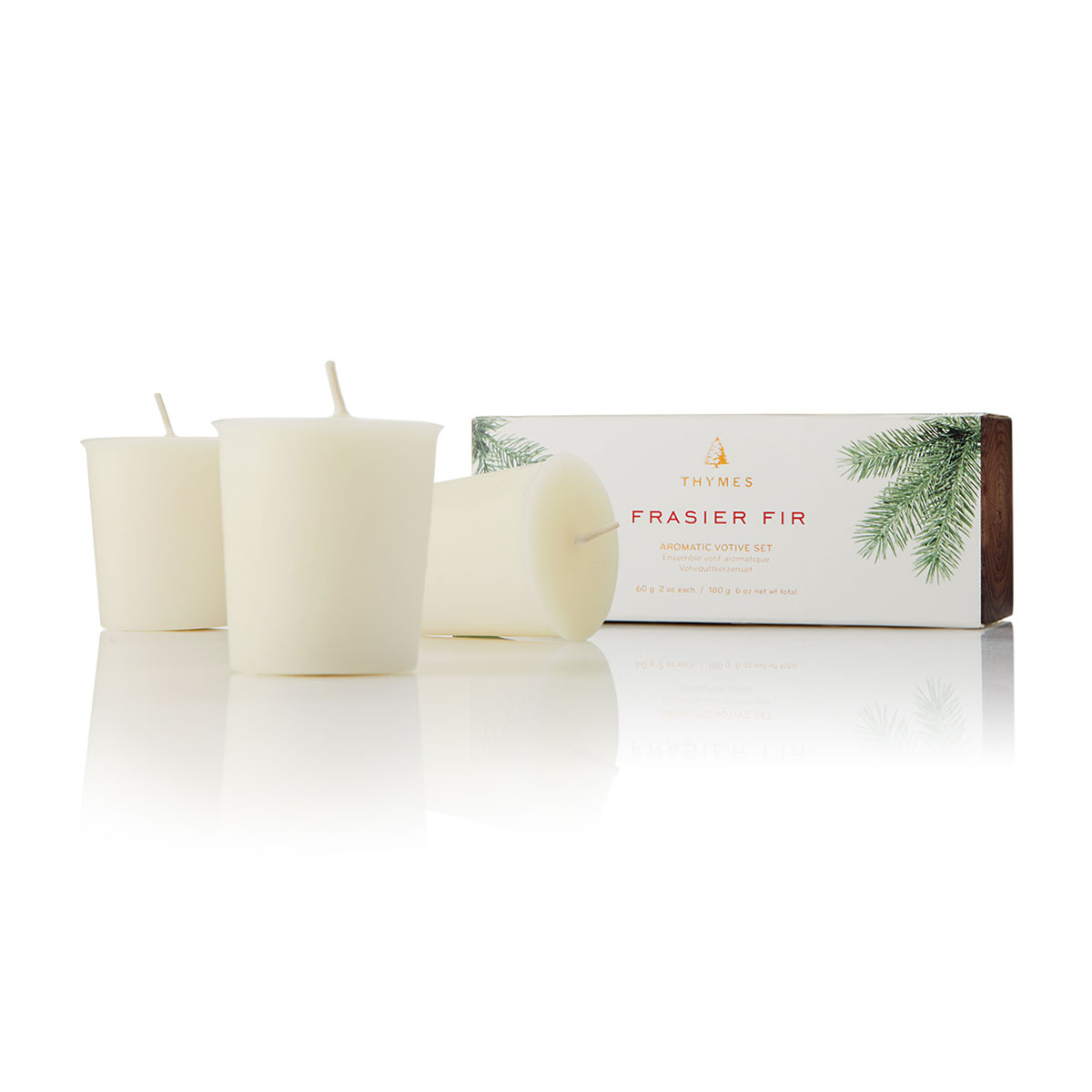 Set of 3 Frasier Fir THYMES candles Boutique RICARDO