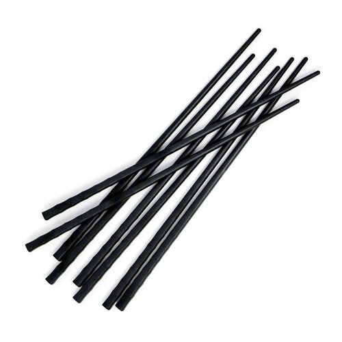 Baguettes réutilisables, ens de 4 paires, noir