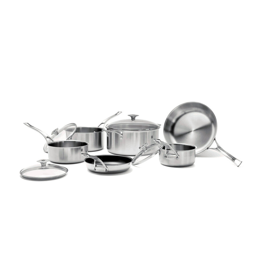 RICARDO 10-Piece 3-Ply Stainless Steel Cookware Set - Photo 0