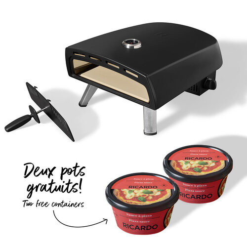 Four à pizza RICARDO + 2 sauces à pizza gratuites