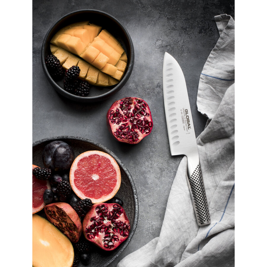 Couteau Santoku cannelé Global - Photo 4