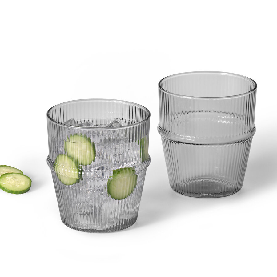 Verres en verre fumé noir (ens de 2) A025 *SO** - Photo 1