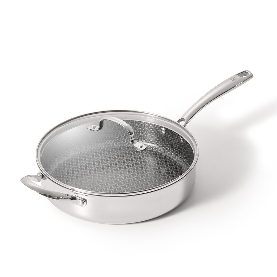 Poêle profonde hybride 28 cm avec couvercle A025 - Photo 0