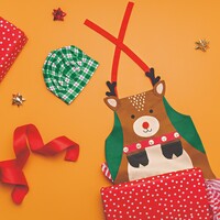 Tablier et chapeau de Noël Rudolph pour enfant