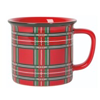Tasse à motif tartan de Noël