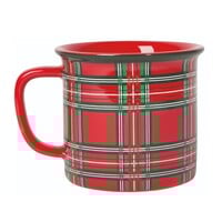 Tasse à motif tartan de Noël