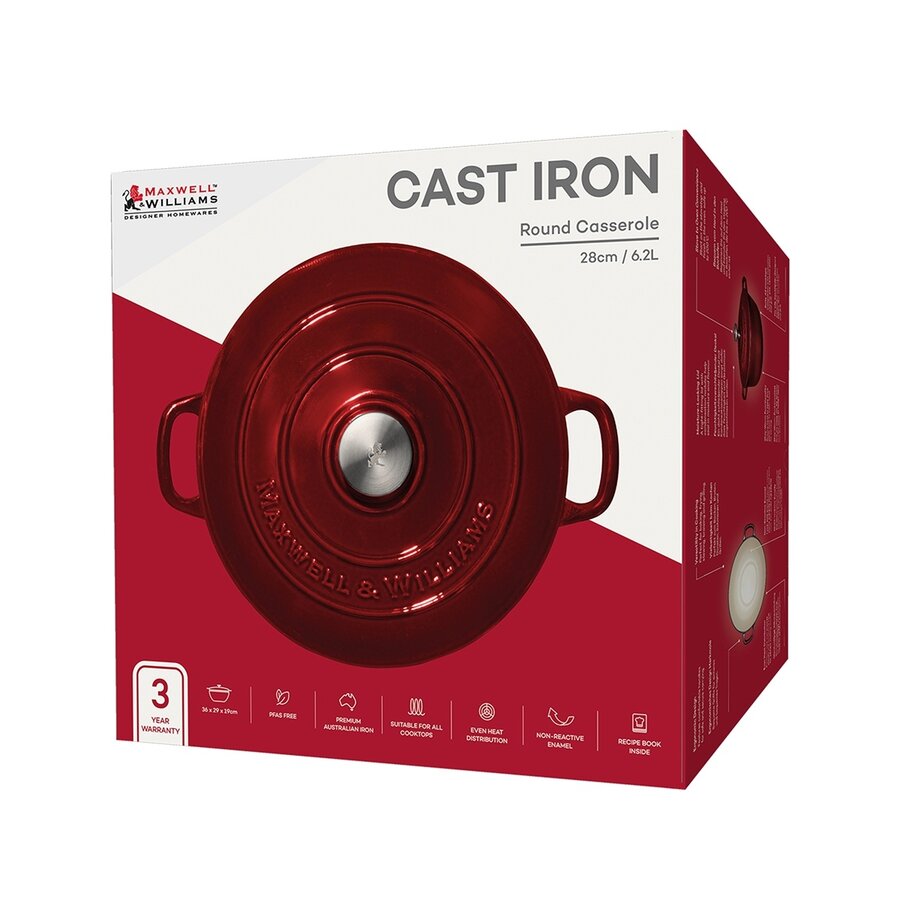 Marmite en fonte ronde 6.2L/28 cm Merlot - Photo 1