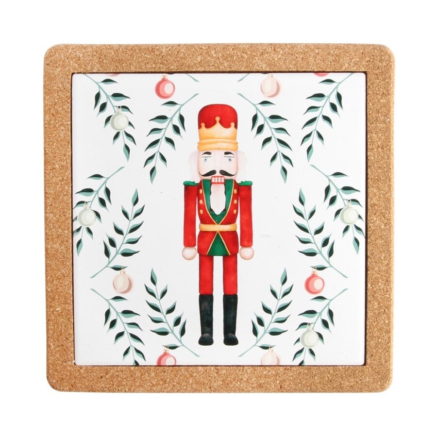 Traditional Nutcracker Ceramic & Cork Trivet - Photo 0