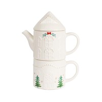 Théière et tasse empilables