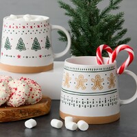 Tasse de Noël à motif de sapins