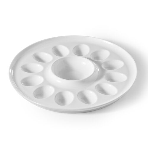 Assiette à oeuf mimosa en porcelaine P026