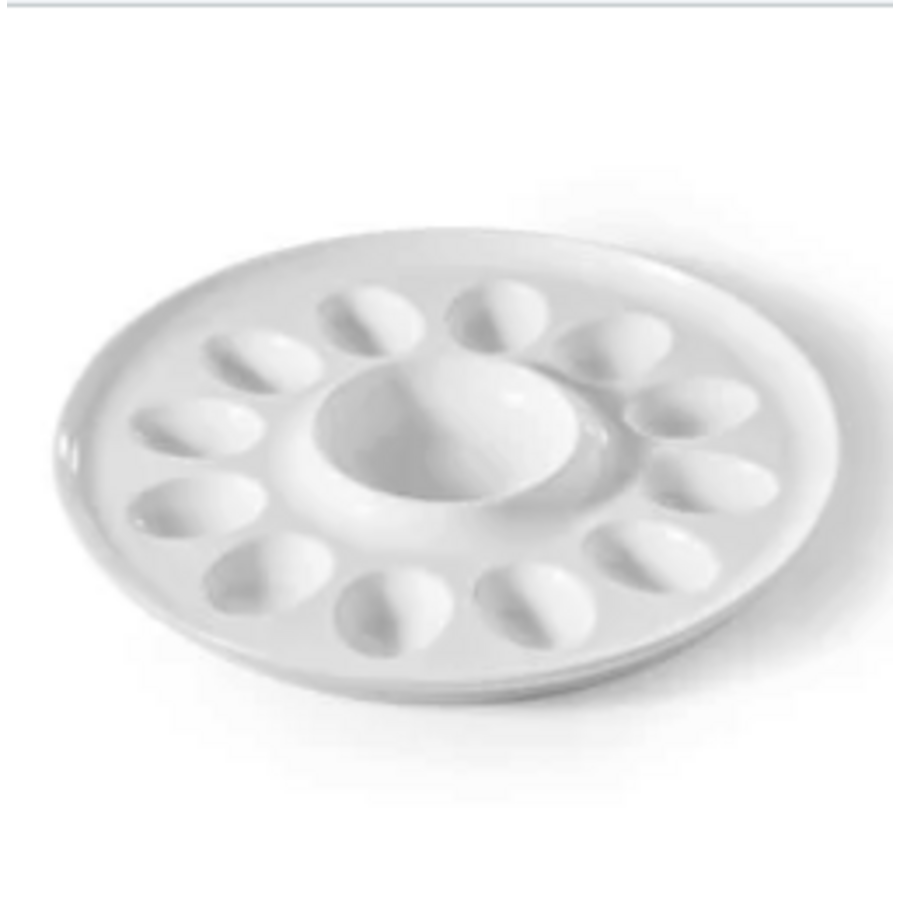 Assiette à oeuf mimosa en porcelaine P026 - Photo 3