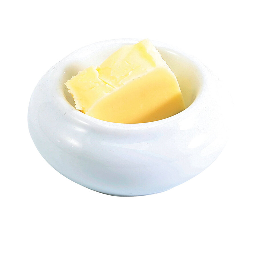 Mini beurrier rond, blanc 2.5 pouces BIA - Photo 0