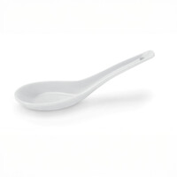 White Porcelain Lotus Soup Spoon