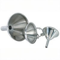 Set of 3 mini stainless steel funnels