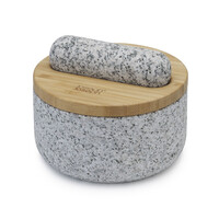 Bamboo Mortar and Pestle with Lid