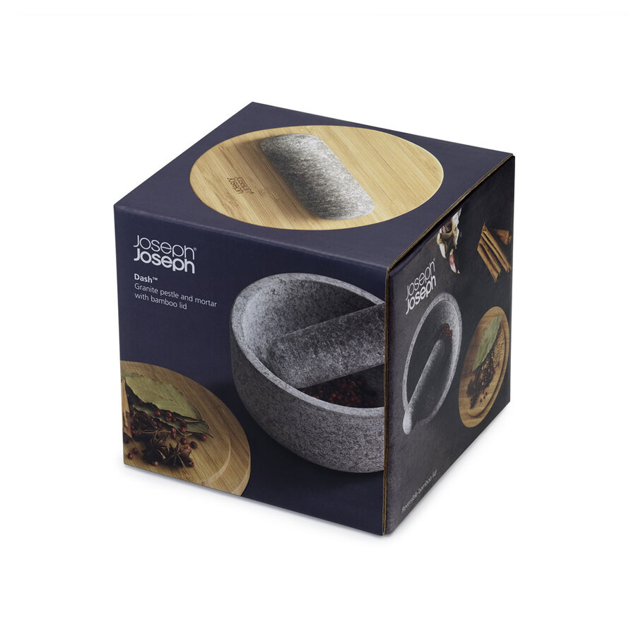 Bamboo Mortar and Pestle with Lid - Photo 2