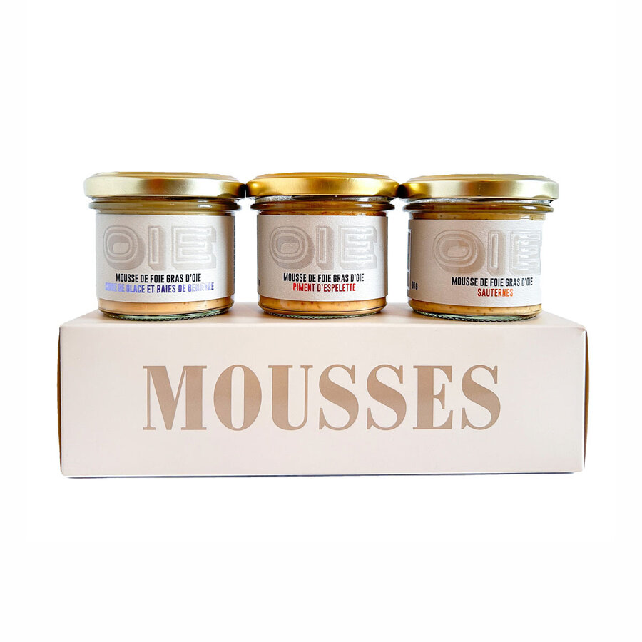 Coffret dégustation de 3 mousses  de foie gras d'oie (3 x 90g) LA FERME QUÉBEC OIES - Photo 1