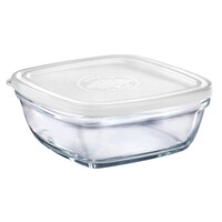 Duralex Square Glass Bowl with Lid