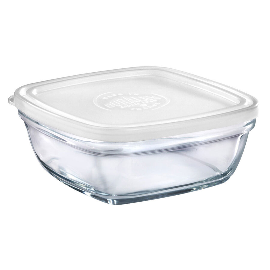 Duralex Square Glass Bowl with Lid - Photo 0