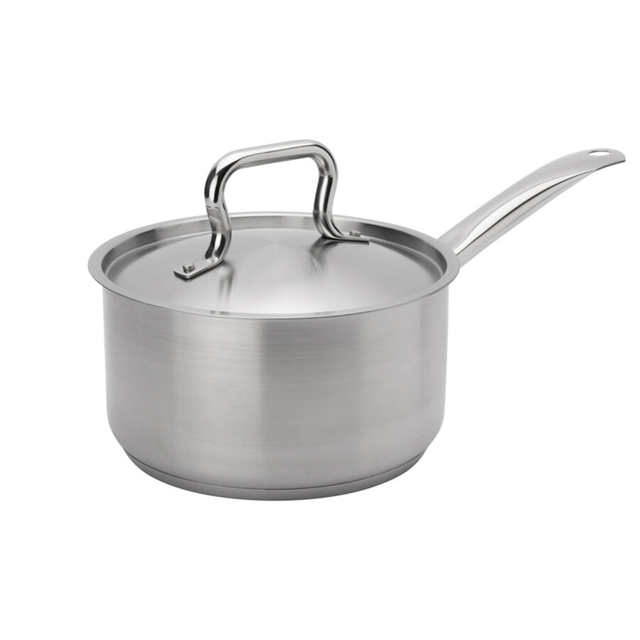 Casserole en acier inoxydable avec couvercle 3 L - Photo 0