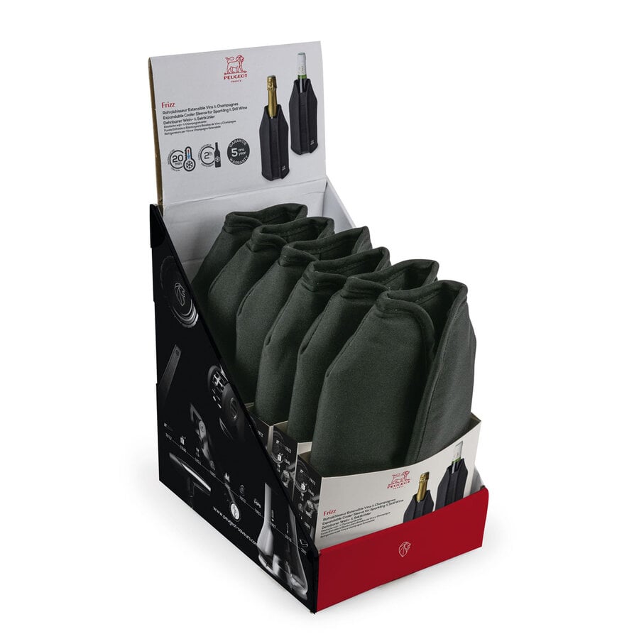 Rafraîchisseur à vin et champagne extensible, noir, 9 pouces PEUGEOT - Photo 1