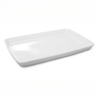 Plat de service blanc rectangulaire BIA