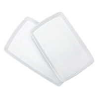 Plat de service blanc rectangulaire BIA
