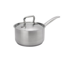 Casserole en acier inoxydable avec couvercle 2 L