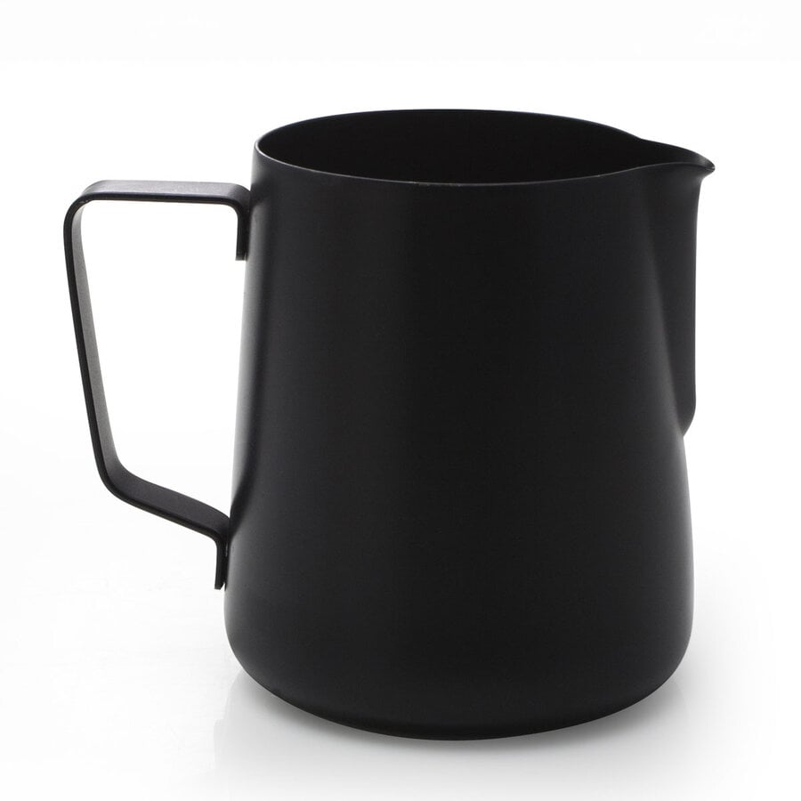 Pichet pour mousser le lait, en acier inoxydable fini noir, 710 ml - Photo 1