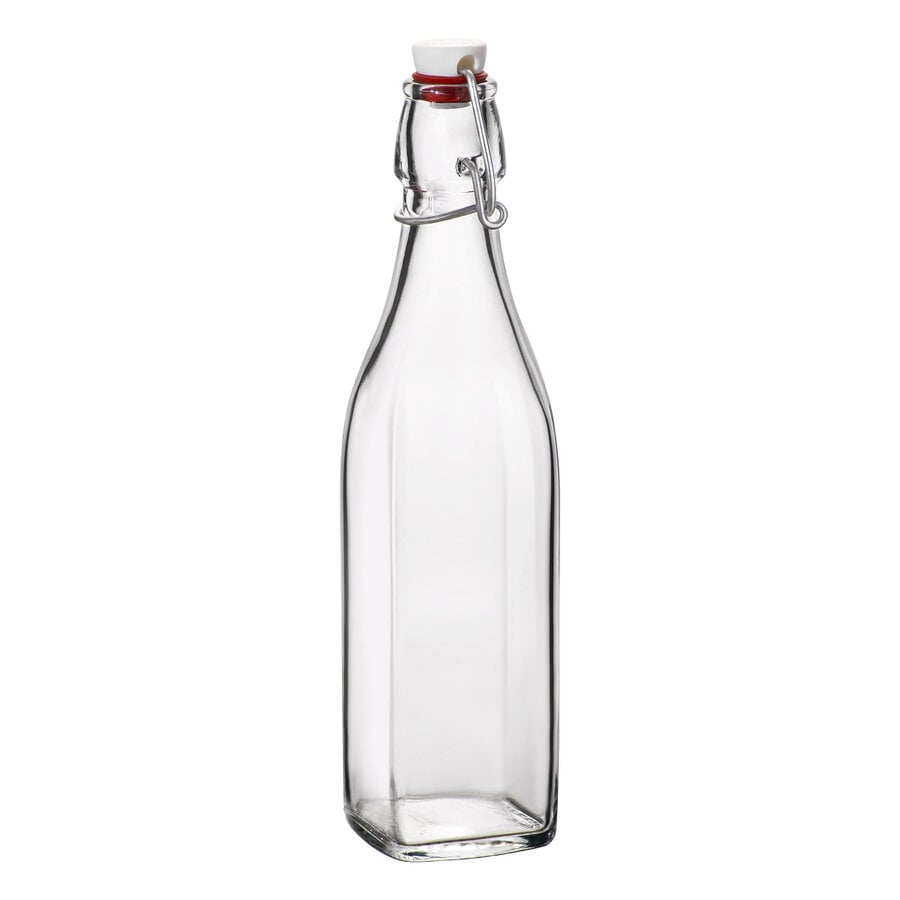 Bouteille en verre 1 litre avec fermoir - Photo 0