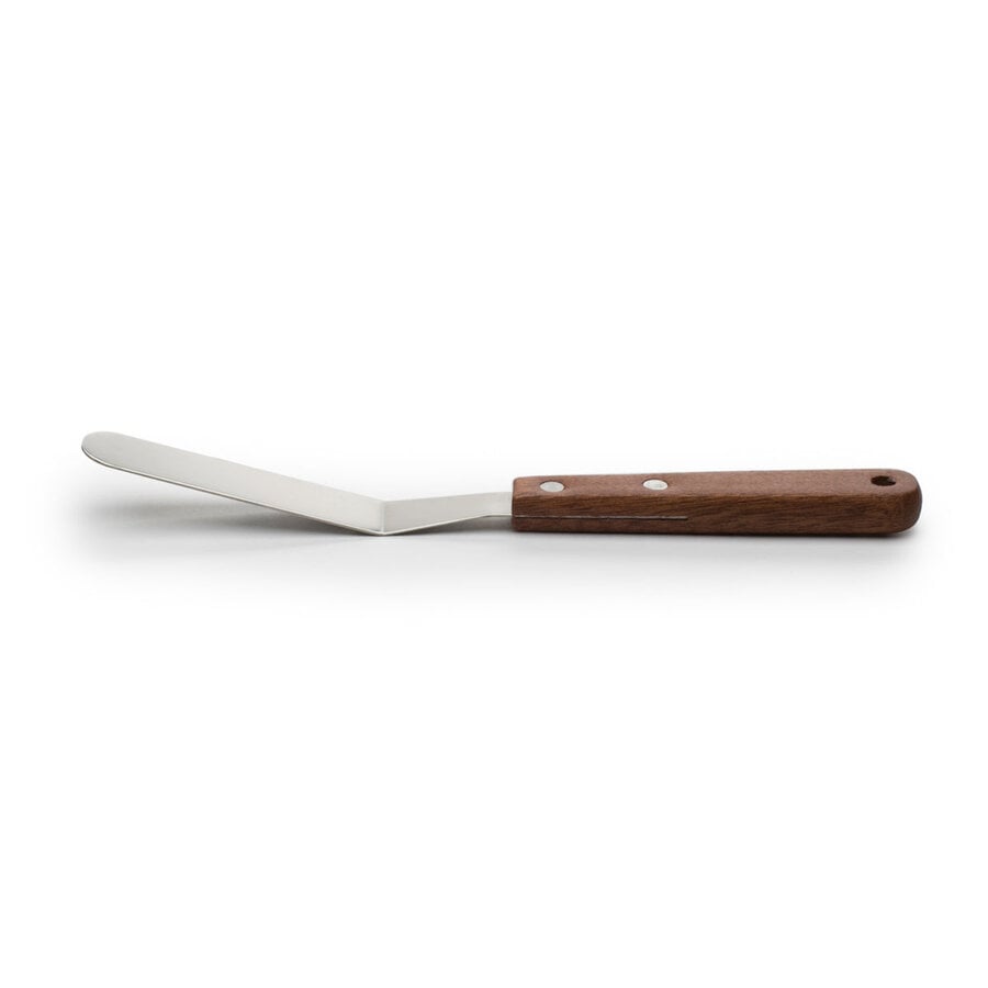 Petite spatule coudée 8" avec manche en bois - Photo 0