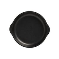 Assiette ronde noire avec poignées 20.5cm CAVIAR