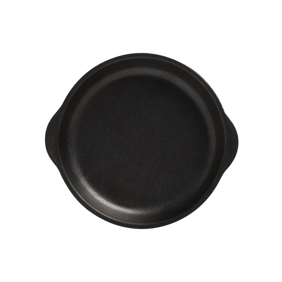 Assiette ronde noire avec poignées 20.5cm CAVIAR - Photo 1