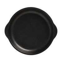Assiette ronde noire avec rebord 26.5cm CAVIAR