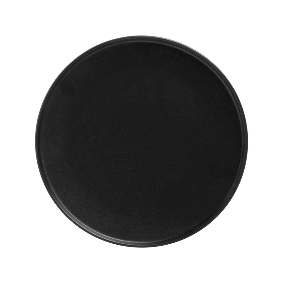 Assiette ronde noire avec rebord 26.5cm CAVIAR - Photo 1