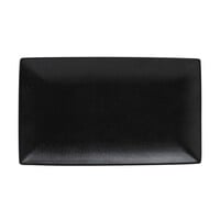 Assiette de service rectangle noire 13.5 pouces CAVIAR
