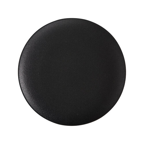 Caviar round black plate