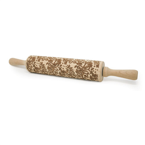 Rouleau à pâtisserie en bois, gravé