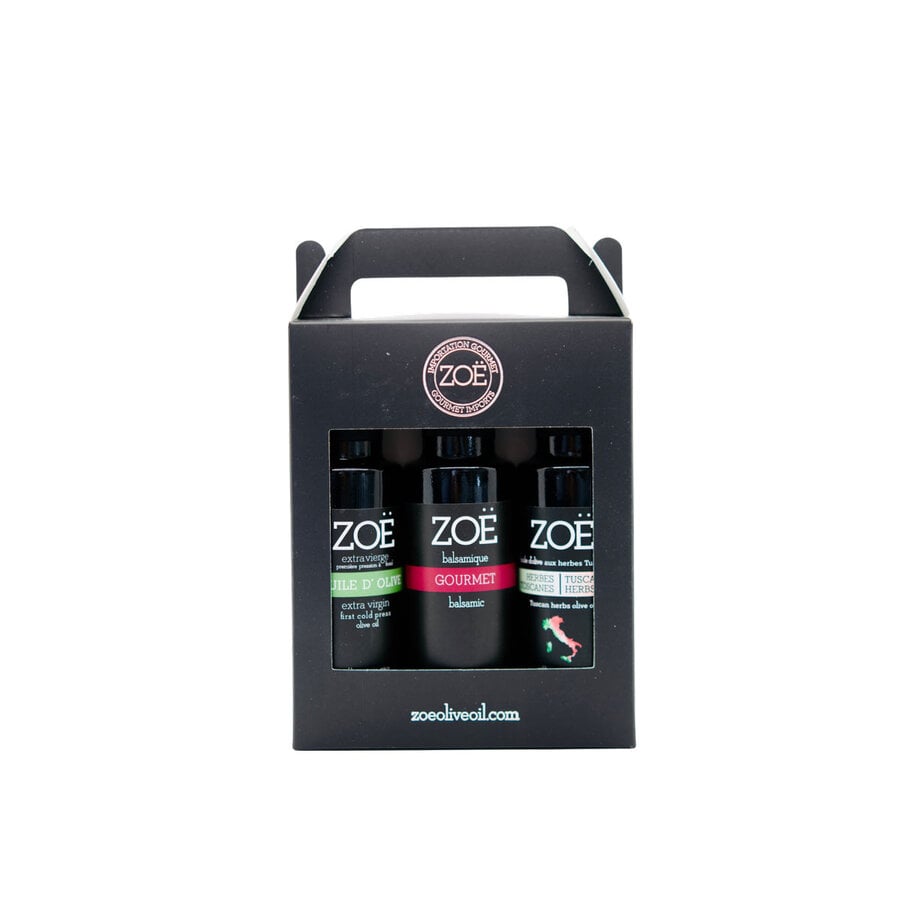Coffret huile toscane, nature et vinaigre balsamique foncé ZOË - Photo 0