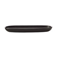 Assiette de service oblongue noire 30 x 9 cm CAVIAR